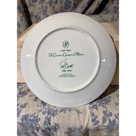 Vintage Ltd Ed Collectors Plate A Country Church in March by Peter Banett - Picture 5 of 6